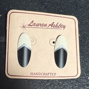 Laura Ashley Black and Cream Earrings